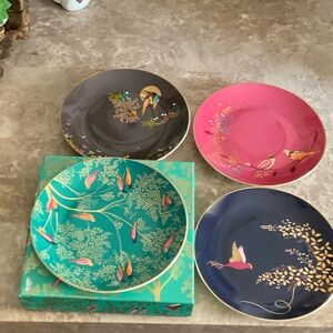 PORTMEIRION Bird Design Plate Set of Four